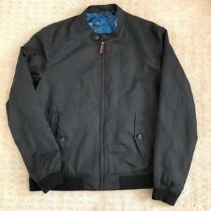 Black Ted Baker Zip Up Bomber Jacket